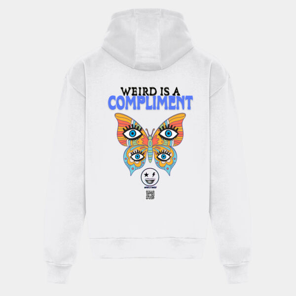 Weird is a Compliment – Premium Hoodie White Thumbnail